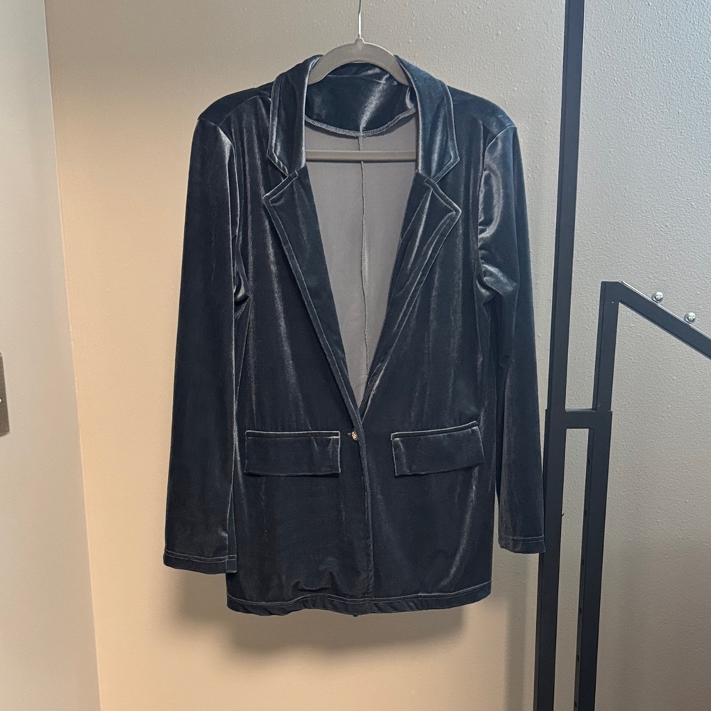 Elegant Blue/Grey Women's Blazer